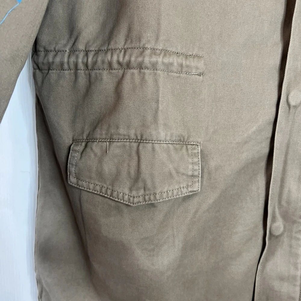 NWT‎ Hayden LA Embroidered Tribal Cargo Jacket in Olive Green Sz Large